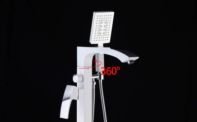 Смеситель для ванны Gappo G07 G3007-8 Белый Хром латунь на пол
