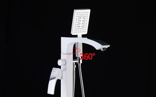 Смеситель для ванны Gappo G07 G3007-8 Белый Хром латунь на пол