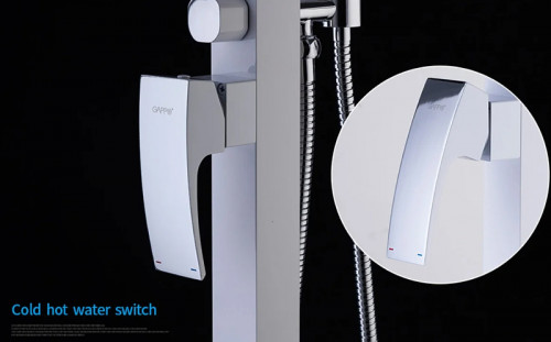 Смеситель для ванны Gappo G07 G3007-8 Белый Хром латунь на пол
