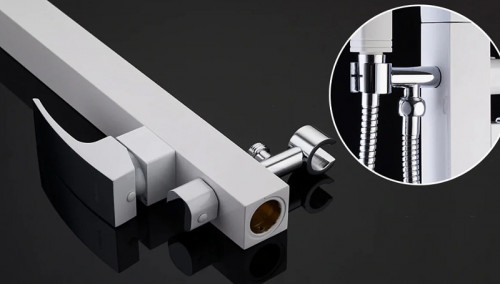 Смеситель для ванны Gappo G07 G3007-8 Белый Хром латунь на пол