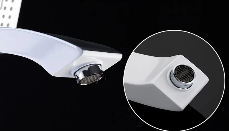 Смеситель для ванны Gappo G07 G3007-8 Белый Хром латунь на пол