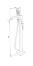 Смеситель для ванны Gappo G07 G3007-8 Белый Хром латунь на пол