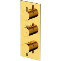 Смеситель для душа Whitecross Y gold Y1238GL с термостатом Золото латунь встраиваемый