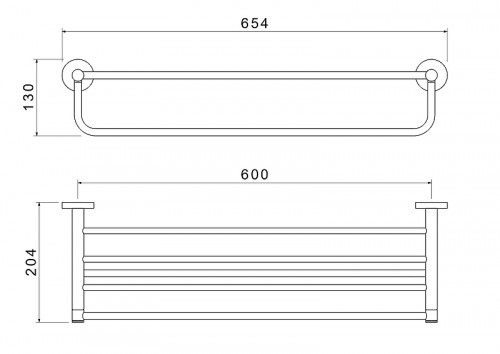 Полка для полотенец Aquatek Европа AQ4115BGM цвет Оружейная сталь