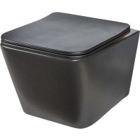 Унитаз Creto Logan L2 1002-002-L2BLMAT подвесной Черный матовый с сиденьем Микролифт подвесной