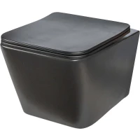 Унитаз Creto Logan L2 1002-002-L2BLMAT подвесной Черный матовый с сиденьем Микролифт подвесной