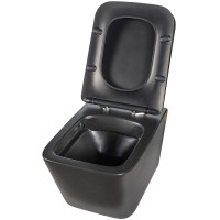 Унитаз Creto Logan L2 1002-002-L2BLMAT подвесной Черный матовый с сиденьем Микролифт подвесной