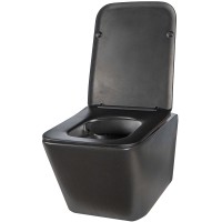 Унитаз Creto Logan L2 1002-002-L2BLMAT подвесной Черный матовый с сиденьем Микролифт подвесной