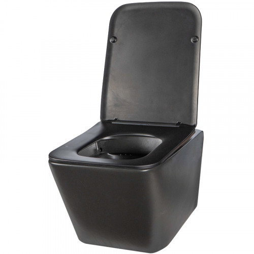 Унитаз Creto Logan L2 1002-002-L2BLMAT подвесной Черный матовый с сиденьем Микролифт подвесной