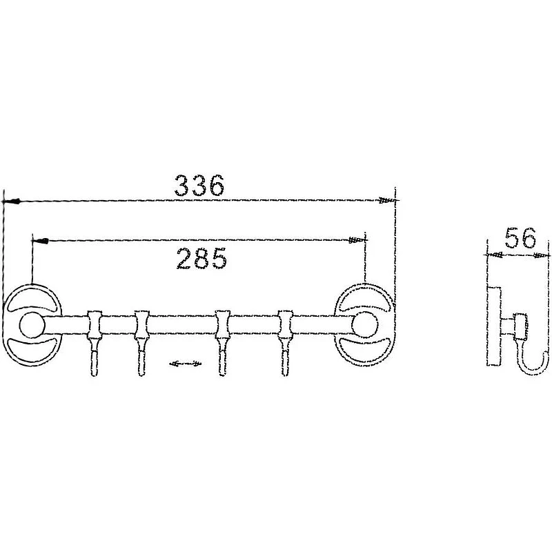 Вешалка для полотенец Frap F19 F1915-4 Хром