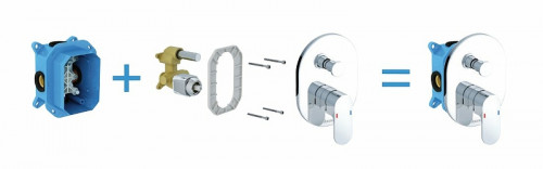 Смеситель для душа Ravak Chrome CR 065.00 X070056 Хром латунь встраиваемый