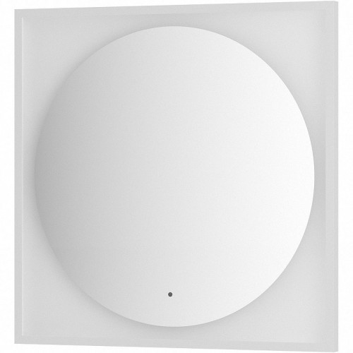 Зеркало Defesto Eclipce 80х80 DF 2228R с подсветкой 18W-4500К/в багетной раме/ИК - выключатель/Нейтральный белый свет/Белая рама
