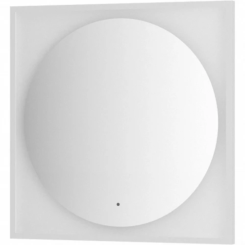 Зеркало Defesto Eclipce 80х80 DF 2228R с подсветкой 18W-4500К/в багетной раме/ИК - выключатель/Нейтральный белый свет/Белая рама