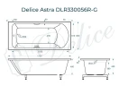 Ванна из искусственного камня Delice Astra 170х80 DLR330056R-G цвет Белый глянцевый с ручками Хром