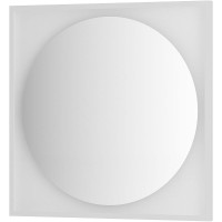 Зеркало Defesto Eclipce 80х80 DF 2228 с подсветкой 18W-4500К/в багетной раме/Без выключателя/Нейтральный белый свет/Белая рама