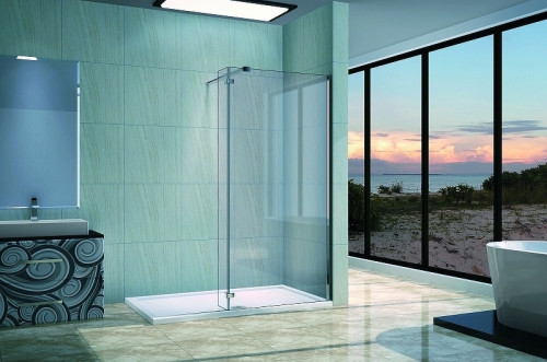 Душевая перегородка WeltWasser WW400 80G+30G 10000002946 профиль Хром стекло прозрачное