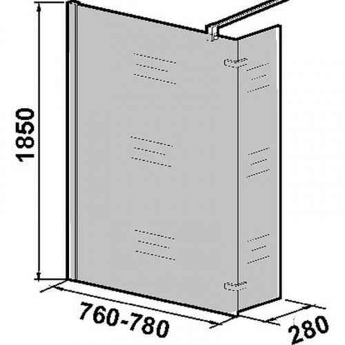 Душевая перегородка WeltWasser WW400 80G+30G 10000002946 профиль Хром стекло прозрачное