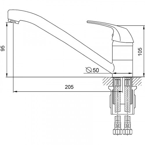 Смеситель для кухни Melodia della vita Jive MDV35410 Хром