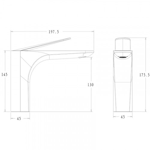 Смеситель для раковины Bronze de Luxe Icon 2040CG Золото матовое латунь
