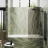 Шторка для ванны Maybah Glass MGV-651-6 705х1400 поворотная на петлях Черный стекло бронзовое