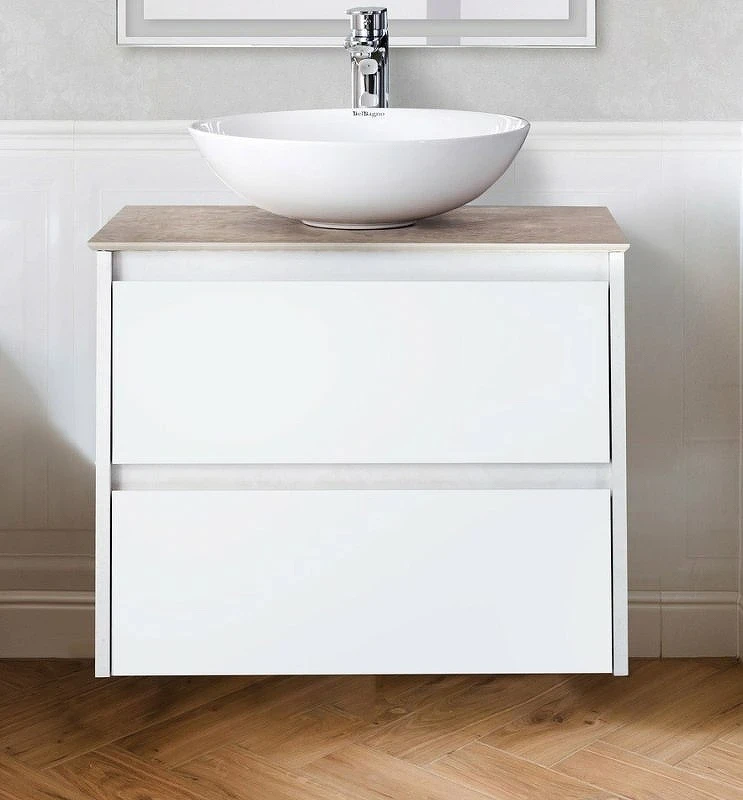 Тумба под раковину BelBagno Kraft 60 KRAFT-600-2C-SO-BO подвесная Bianco Opaco МДФ / ЛДСП