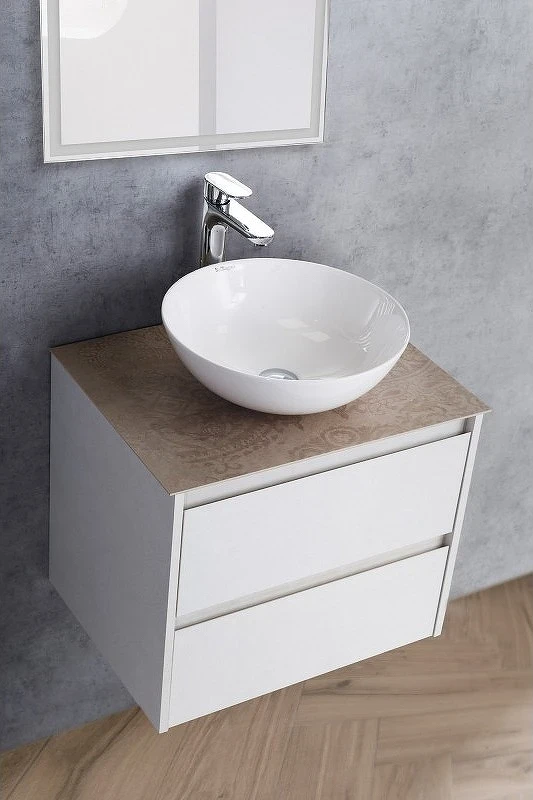 Тумба под раковину BelBagno Kraft 60 KRAFT-600-2C-SO-BO подвесная Bianco Opaco МДФ / ЛДСП