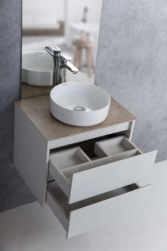 Тумба под раковину BelBagno Kraft 60 KRAFT-600-2C-SO-BO подвесная Bianco Opaco МДФ / ЛДСП