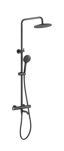 Душевая система Arrow AG3317SHMB с термостатом цвет Черный матовый
