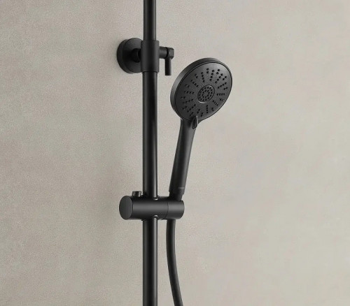 Душевая система Arrow AG3317SHMB с термостатом цвет Черный матовый