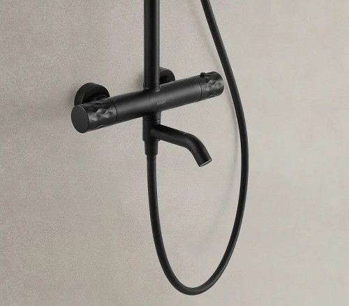 Душевая система Arrow AG3317SHMB с термостатом цвет Черный матовый
