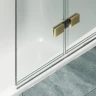 Шторка для ванны Maybah Glass MGV-584-3 980х1400 складная 4 секции Золото стекло прозрачное