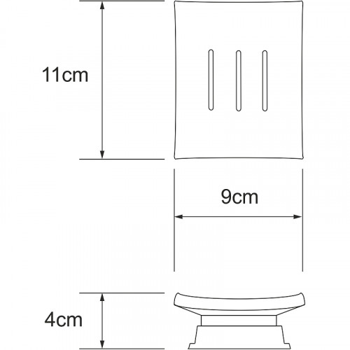 Мыльница WasserKRAFT Amper Black K-5429B Черная матовая