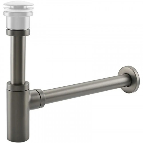 Сифон для раковины Frap F82-9 Оружейная сталь