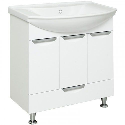 Тумба под раковину Runo Барселона 75 00000001032 Белая МДФ / ЛДСП