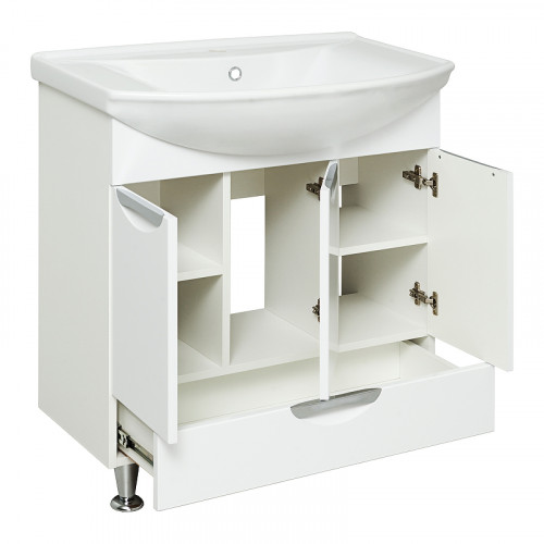 Тумба под раковину Runo Барселона 75 00000001032 Белая МДФ / ЛДСП
