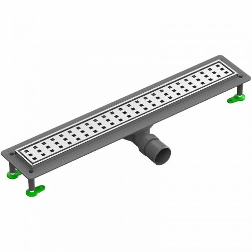 Душевой лоток Ctesi Way Square 60 BK4024130 с решеткой Хром