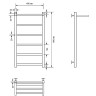 Водяной полотенцесушитель Comfysan Marte-K W-6 80x40 012588 с полкой Хром