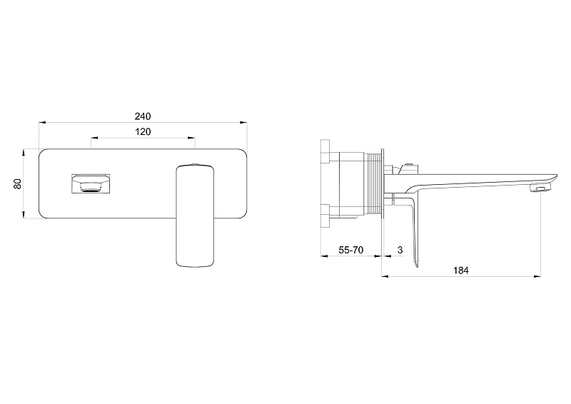 Смеситель для раковины Wonzon & Woghand Edge WW-88869003-MB цвет Черный матовый