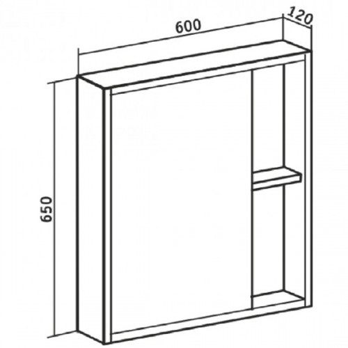 Зеркальный шкаф Runo Эко 60 УТ000001834 Лиственница МДФ / ЛДСП, стекло
