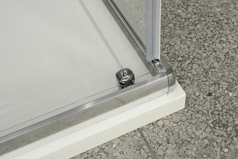 Душевой уголок BelBagno Unique 115х90 UNIQUE-AH-2-100/115-75/90-P-Cr профиль Хром стекло рифленое