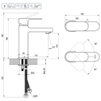Смеситель для раковины Ravak Chrome CR 014.00CR X070191 Хром
