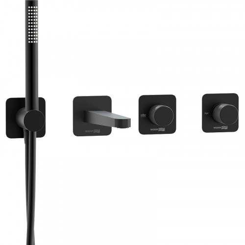 Смеситель для ванны WasserKRAFT Fulda A5251.299.301.302.242.217 Черный матовый латунь встраиваемый