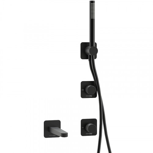 Смеситель для ванны WasserKRAFT Fulda A5251.299.301.302.242.217 Черный матовый латунь встраиваемый