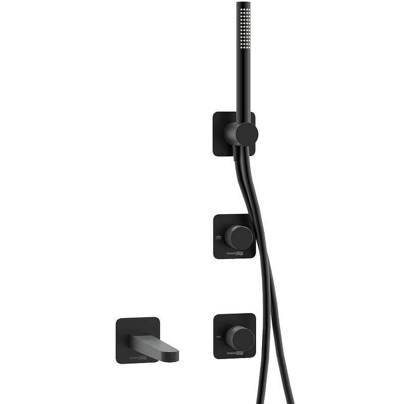 Смеситель для ванны WasserKRAFT Fulda A5251.299.301.302.242.217 Черный матовый латунь встраиваемый