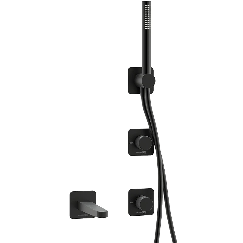 Смеситель для ванны WasserKRAFT Fulda A5251.299.301.302.242.217 Черный матовый латунь встраиваемый