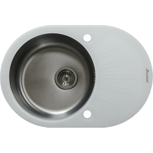 Кухонная мойка Seaman Eco Glass SMG-730W-Gun.B Графит нержавеющая сталь встраиваемый