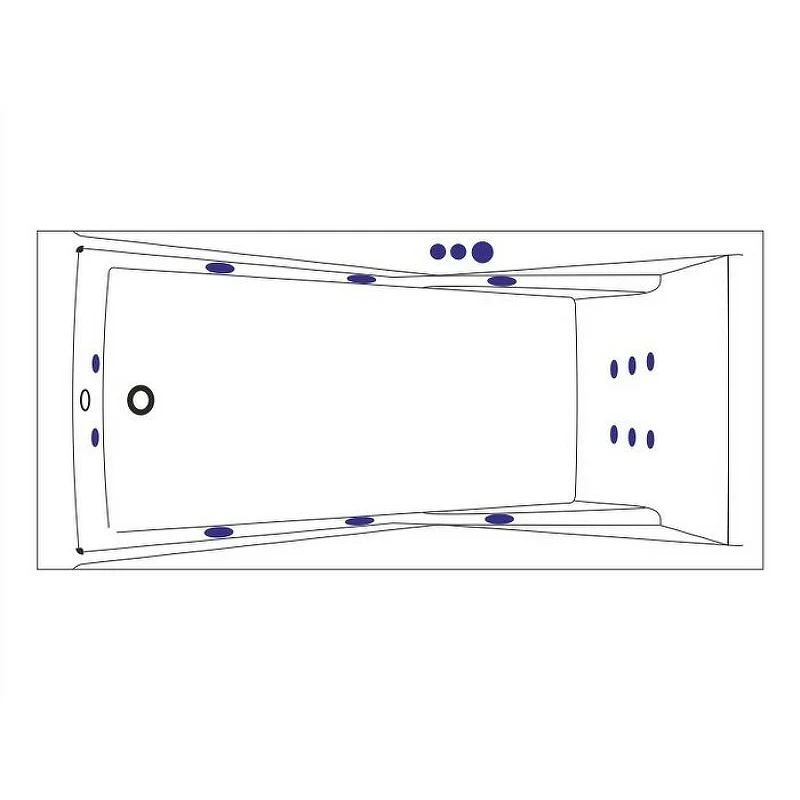 Акриловая ванна Excellent Palace 170x75 WAEX.PAL17.SMART.BR с гидромассажем