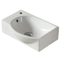 Раковина CeramaLux 40 78404R Белая фаянс подвесная