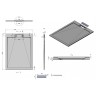 Душевой поддон из искусственного камня Esbano Luxe ESP-LX129W 120x90 ESPLX 129W Белый матовый