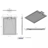 Душевой поддон из искусственного камня Esbano Luxe ESP-LX129W 120x90 ESPLX 129W Белый матовый